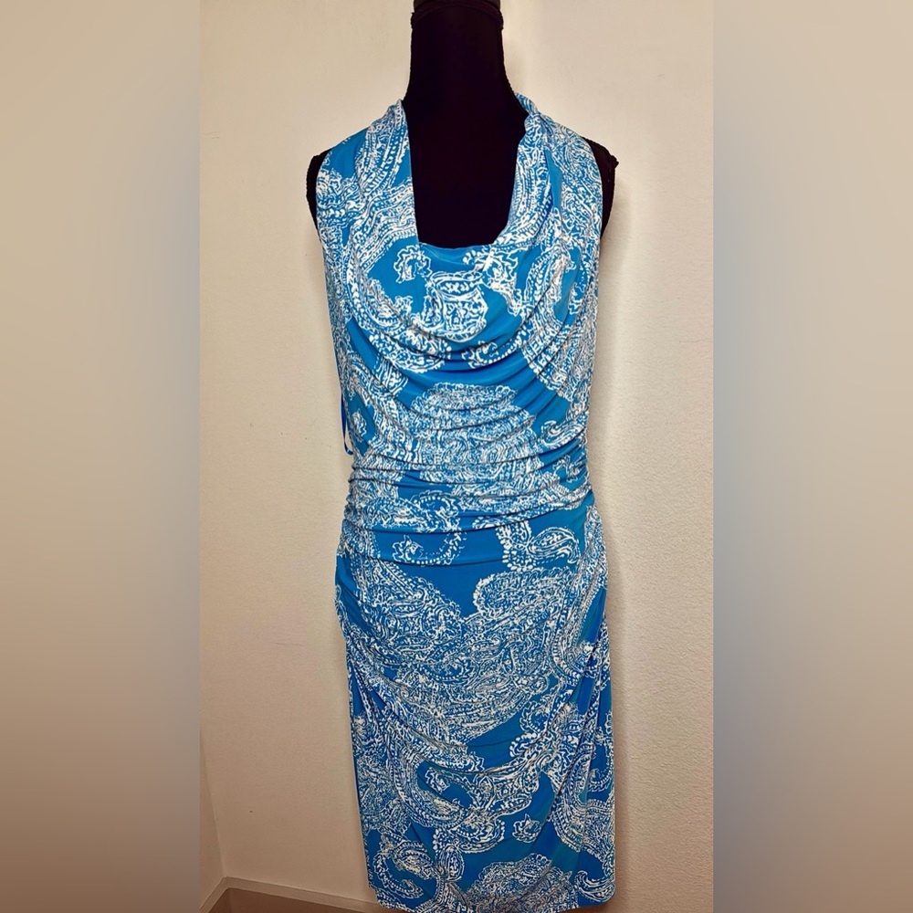 Ralph Lauren Vibrant Blue and White Dress